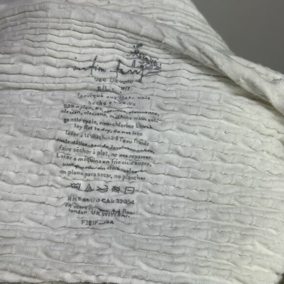 Intimately free People White Smocked Off Shoulder Crop Top Ruffle Hem Size S - Picture 3 of 3